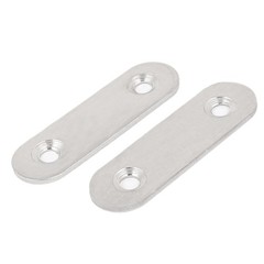 50mm x 15mm x 2mm Stainless Steel Straight Bracket Flat Repair Plate 60PCS
