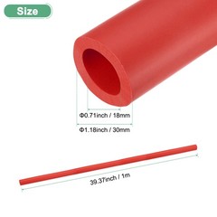 Foam for insulation pipe 18mm ID 30mm OD 1m length red
