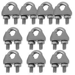 3 Count Steel Cable Crimps Wire Metal Clip Hardwares Clamps Rigging