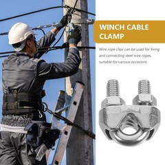 20 Pcs Cable Jacket Set Wire Rope Clip Clamp Steel Clips Small Clamps