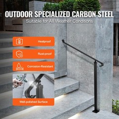 Handrails for Outdoor Steps 1-2 Step Railings Wrought Iron Handrail Stair Railin