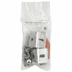Hafele 21 x 17 x 25mm Angle Bracket With Slot – 12 Pack