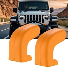 Bumper Front Tow Hook Covers Fit for 2007-2025+ Wrangler JL Glad Color: Orange