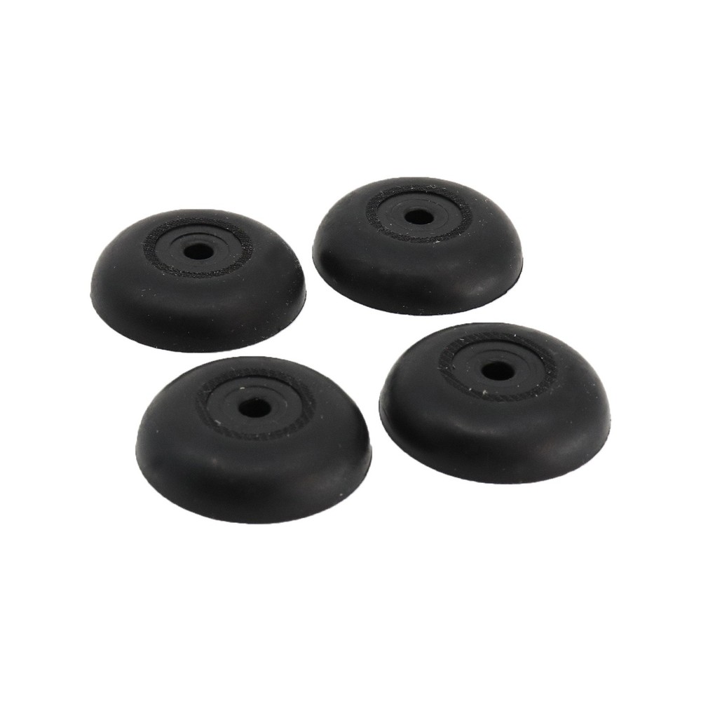 Surface Gard 30mm Black Round Rubber Bumper – 4 Pieces