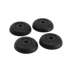 Surface Gard 30mm Black Round Rubber Bumper – 4 Pieces