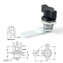 Keyless Cabinet Cam Lock Cylindrical Tongue Lock Distribution Cabinet Door Lock