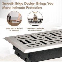 4″ x 10″ Floor Register, Heavy Duty Steel Air Vent Covers for Home Floor, Dec…