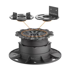 Deck Support Plastic Adjustable Pedestal PRO M 10-Piece Box
