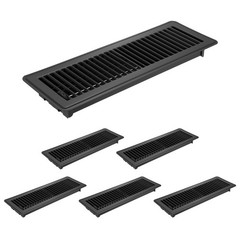 6 Pcs 4×14 Inch Black Floor Fan Cover for Walkable Registers