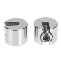 2 Pcs Stainless Steel Screw Clamp Wire Rope Clip Chuck Cable Saddle Fastener