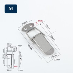 2PC Toggle Catch Latch Case Trunk Chest Boxes Suitcase Cabinet Clip Lock Tool