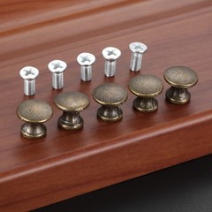 dophee 10-Pack Mini Drawer knobs, Antique Jewelry 0.47″x0.43″, Bronze