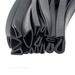Rubber U Channel Edging Trim Seal Door Window Edge Protector Strip U-shape Black