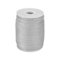 1/8 Inch Polypropylene Rope Braided Ropes, 255ft Nylon Rope Light Gray