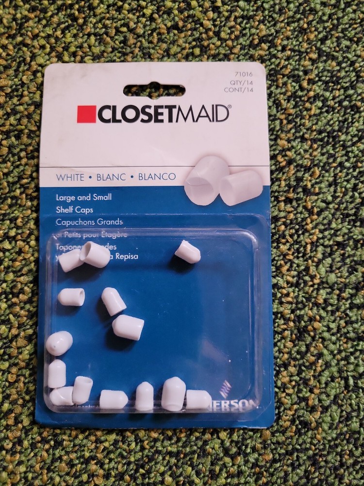 ClosetMaid #71016 Large & Small Shelf Caps White – 14 Pack – 1 pk