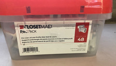 ClosetMaid 21865 ProPack Pre-Loaded Low Profile Side Wall Brackets 48-pcs NIB