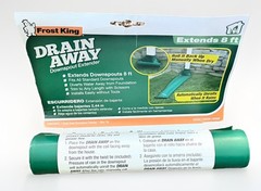 Lot of 4 Frost King DE200 Drain Away Downspout Extender Green Extends 8 ft NIP