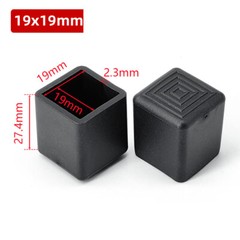 Square PVC Rubber Chair Ferrules AntiScratch Floor Protector Table Feet Cap End