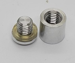 1/2″x1/2″ Aluminum Standoff for Glass/wood 4 pack