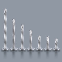 Wensilon（300pcs）#8×1/2”for Sheet Metal Self-Tapping Screws #8X1/2″, Silver