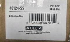 Delta 40124 Brilliance Stainless Commercial 24″ Grab Bar With Concealed Mounting