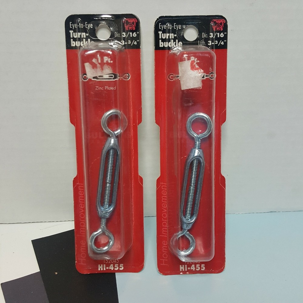 LOT OF 2 EYE to EYE 3/16″ x 3 3/4″ BULLDOG HARDWARE Turnbuckle New free ship