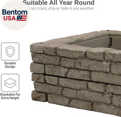 Rock Lock Interlocking Landscape Edging and Border System, Straight Section with