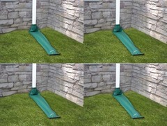(4) ea Thermwell DE46 46″ Green Roll Out Roll Up Automatic Downspout Extender