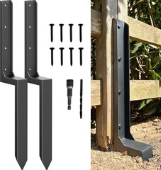 ARKSOLDIER Fence Post Repair Kit – Quick Fix Broken/Leaning 4×4/6×6 Wood Post…