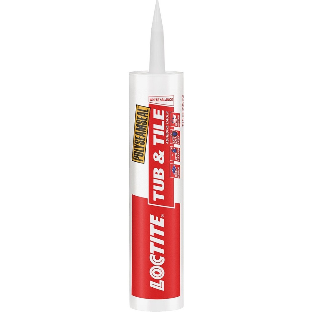 Loctite 2154739 10oz White 2 In 1 Paintable Tub And Tile Sealant-12PK
