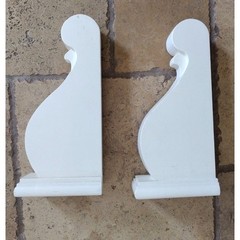 Cabinets Bay 2 Corbels Bridgeport Shelf Brackets 3″ x12 3/4″x6″ Royal Cream WOOD