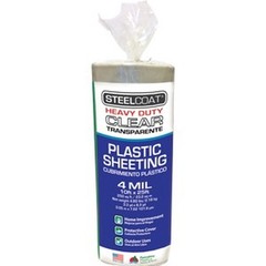 Petoskey FG-P9934-24 10′ X 25′ 4mil Steelcoat Clear Plastic Sheeting-1PK