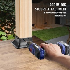 Deck 4×4 Post Base 20pc Powder-Coated Steel