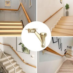 3 PCS 3″ Heavy Duty Staircase Hand Rail Bracket Support Bright Brass Screws