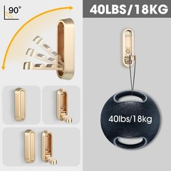 Dntorx Folding Coat Hooks 2 Pcs Foldable Gold Wall Hooks Heavy Duty Foldable