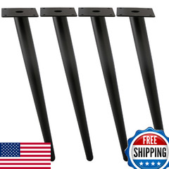 ALXEH Oblique Furniture Leg 30 Inch, Slant Tapered Metal Coffee Table Legs 4pcs,