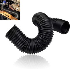 ijuicy 1 PC Car Duct Hoses, 2.5″ Flexible Retractable 1 #63 mm, Black