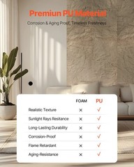 3D Wall Panels, 4 Pack 48 x 24 in PU Natural Stone Imitation Wall Art Tiles, 32