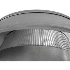12 In. Dia. Aluminum round Back Roof Vent with Curb Mount Flange in Mill Finish