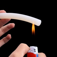 White Silicone Rubber Solid Strip Sealing Cord Round / Square Strips -60℃~+180℃