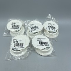 5 SETS WHITE PLASTIC CLOSET ROD SOCKETS 1 3/8in. New In Sealed Bags
