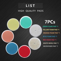 7″ Buffing Polishing Pads,7Pcs 7.5 lnch Backing Plate,Compound Buffing Sponge…