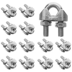 20 Pcs Cable Jacket Set Wire Rope Clip Clamp Steel Clips Small Clamps