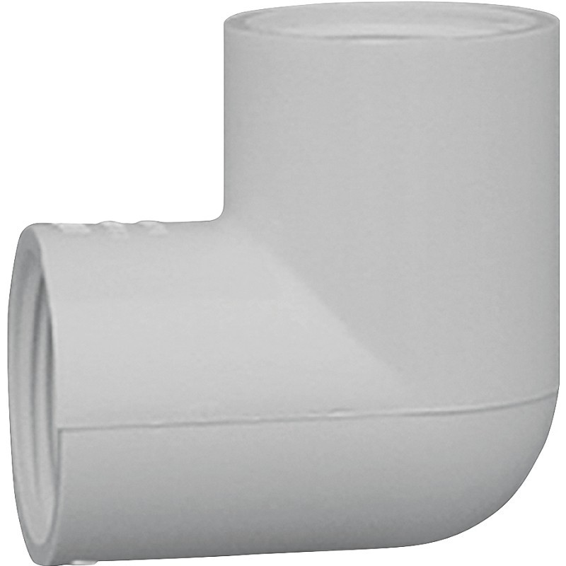 IPEX 435540 Pipe Elbow, 1 in, FPT, 90 deg Angle, PVC, White, SCH 40 Schedule, 15