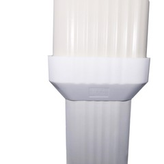 3×4 to 2×3 Gutter Downspout, Downspout to Downspout Adapter (White 1 Pack)