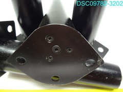 QTY=4: BLACK WOODEN TABLE LEGS 8-3/4″ L WITH 5″ METAL PLATE