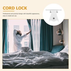 8Pcs Reusable Curtain Cord Locks with Pulley for Window Curtain Fittings