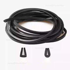 Rubber U Channel Edging Trim Seal Door Window Edge Protector Strip U-shape Black