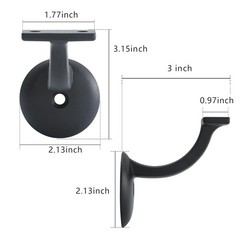 HOME MASTER HARDWARE Hand Rail Bracket, Heavy Duty Stair Support for Home or …