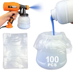 100PCS Paint Sprayer Cup Liners, 7.8″ x 11.8″ 100 Count (Transparent)